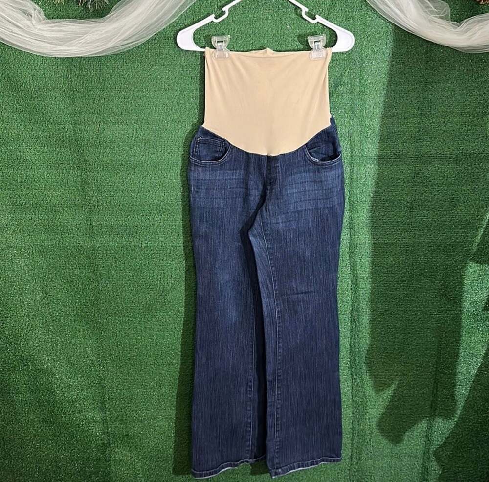 Two Hearts Maternity by Destination Maternity Dark Wash Full Panel Jeans